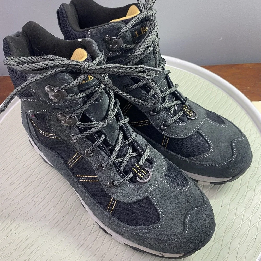 LL BeanTek‎ 2.5 Gray&Black Waterproof Primaloft Suede Hiking Boot Hi-top Men's9M